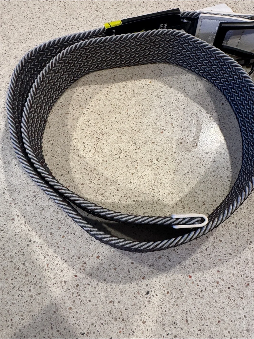 PGA Tour Men’s Stretch Woven Belt in Black and Gray